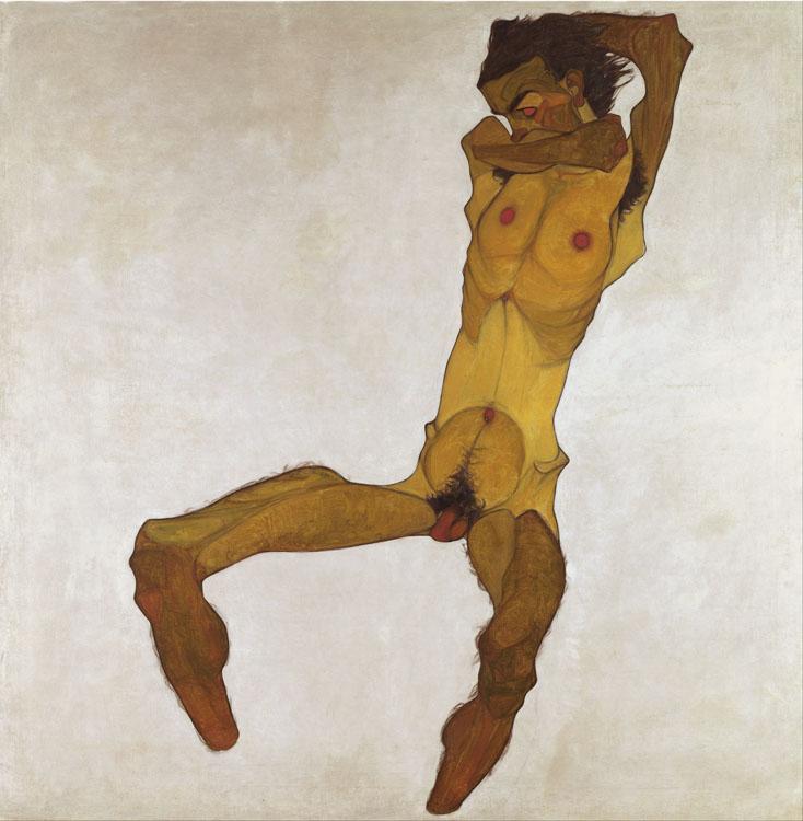 Egon Schiele Seated Male Nude (mk12) Sweden oil painting art